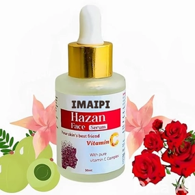 Hazan Vitamin C Face Serum, 30ml, Dark Spot Treatment, Anti-Aging Skin Brightening Serum with Amla and Rose Essence
