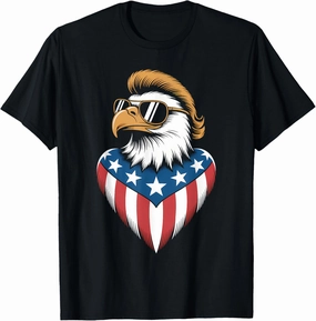 Heritage Eagle Aviator Art - Retro Mullet Symbolism Bold T-Shirt