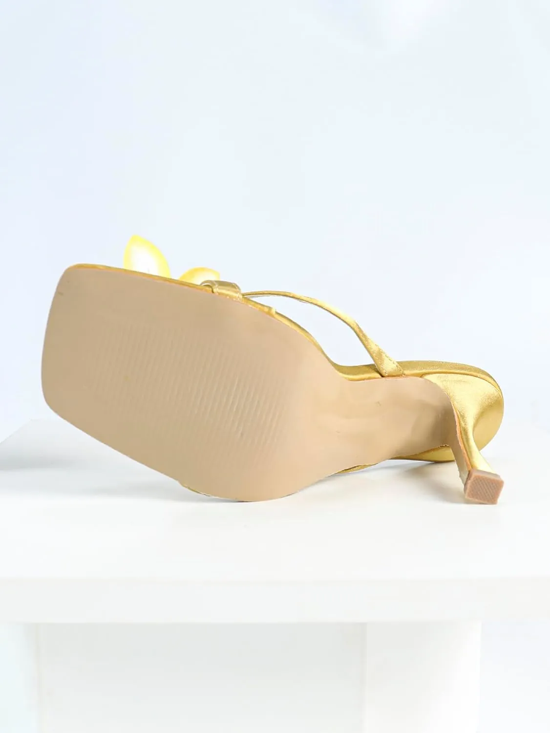 High Heel Sandals for Women – Strappy Spring Heels with Floral Toe Detail for Women, Elegant Party & Casual Shoes for Summer