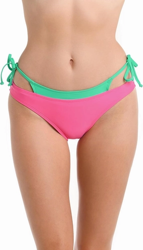 Hobie Women's Standard Faux Layered Hipster Swimsuit Bottom