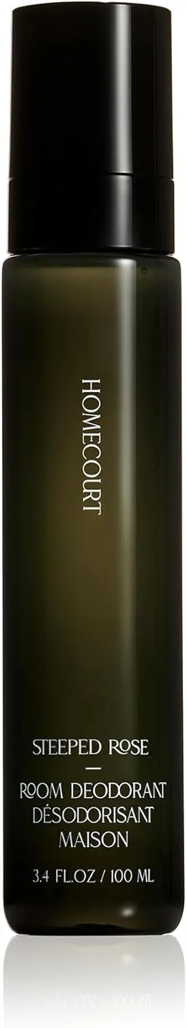 Homecourt Room Deodorant, Natural Room Spray, Fine Fragrance of Rose & Vanilla, For Kitchen, Bathroom & more, Clean Formula, Steeped Rose, 3.4 oz