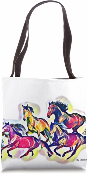 Horse power's the key, for a sprint wild and free! Tote Bag