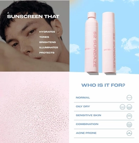HR 52 S'undaze SPF50 Rosewater Sunscreen Mist | SPF 50  PA     Sunscreen Spray | Invisible Sun Screen | Clear Glow Rose Sun Mist | UVA/B Broad Spectrum | Oily & Dry Skin | Men & Women - 100 ML