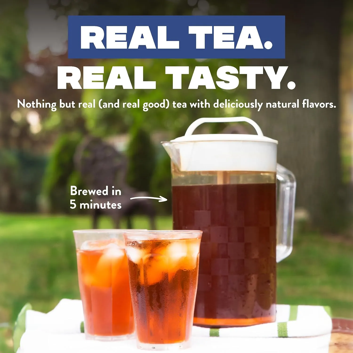 HTeaO Georgia Peach Black Tea – Texas-Style Flavored Iced Tea Bags for Summer – Instant Ice Tea Packets for Quick Brew - Loaded Tea Sachets Ready in 5 Minutes (16-Count, Makes 8 Gallons Total)