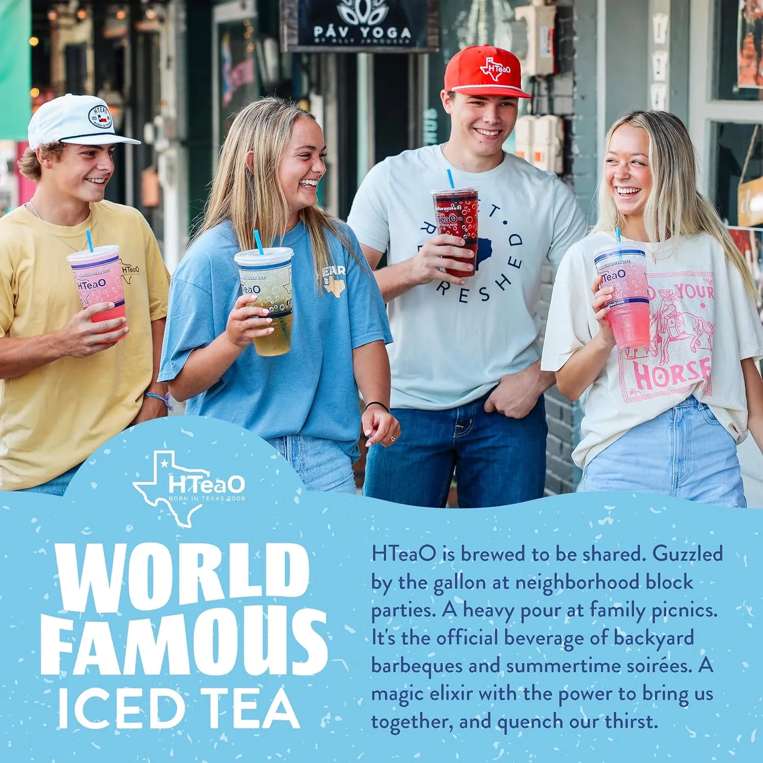 HTeaO Georgia Peach Black Tea – Texas-Style Flavored Iced Tea Bags for Summer – Instant Ice Tea Packets for Quick Brew - Loaded Tea Sachets Ready in 5 Minutes (16-Count, Makes 8 Gallons Total)