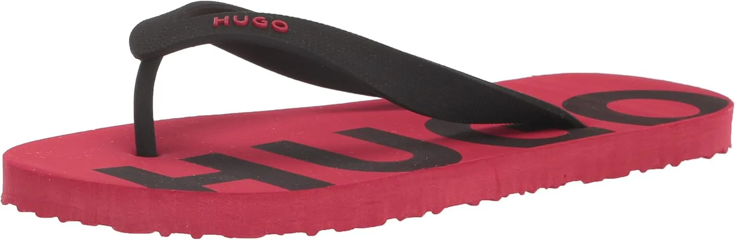 HUGO Men's Bold Logo Flip Flops