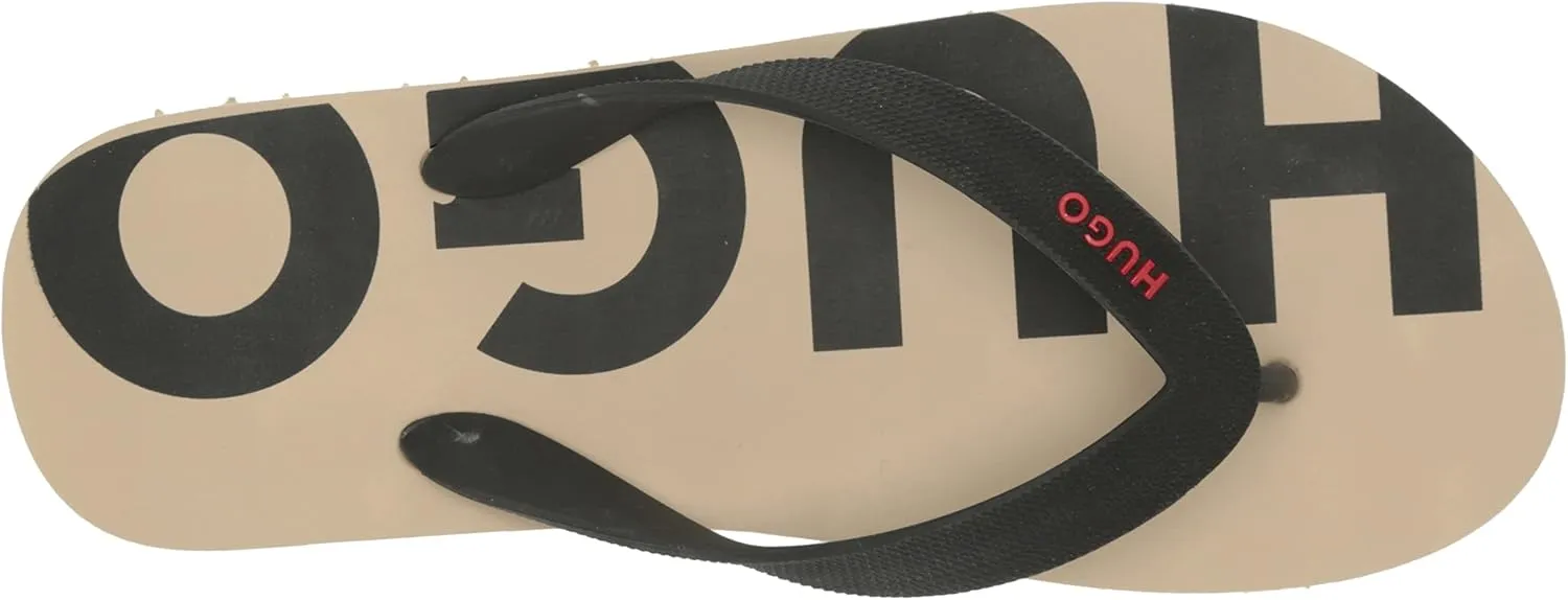 HUGO Men's Bold Logo Flip Flops