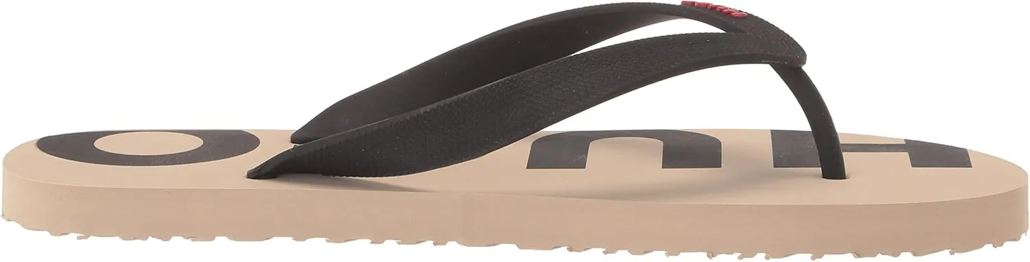 HUGO Men's Bold Logo Flip Flops