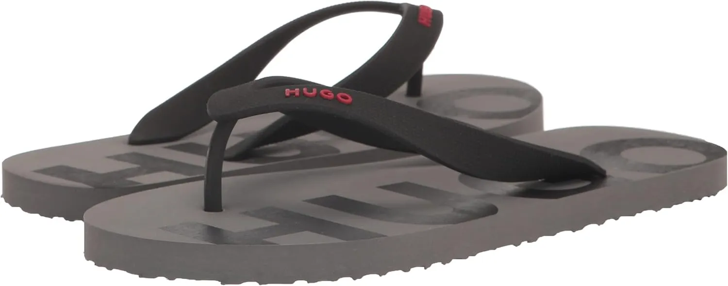 HUGO Men's Bold Logo Flip Flops