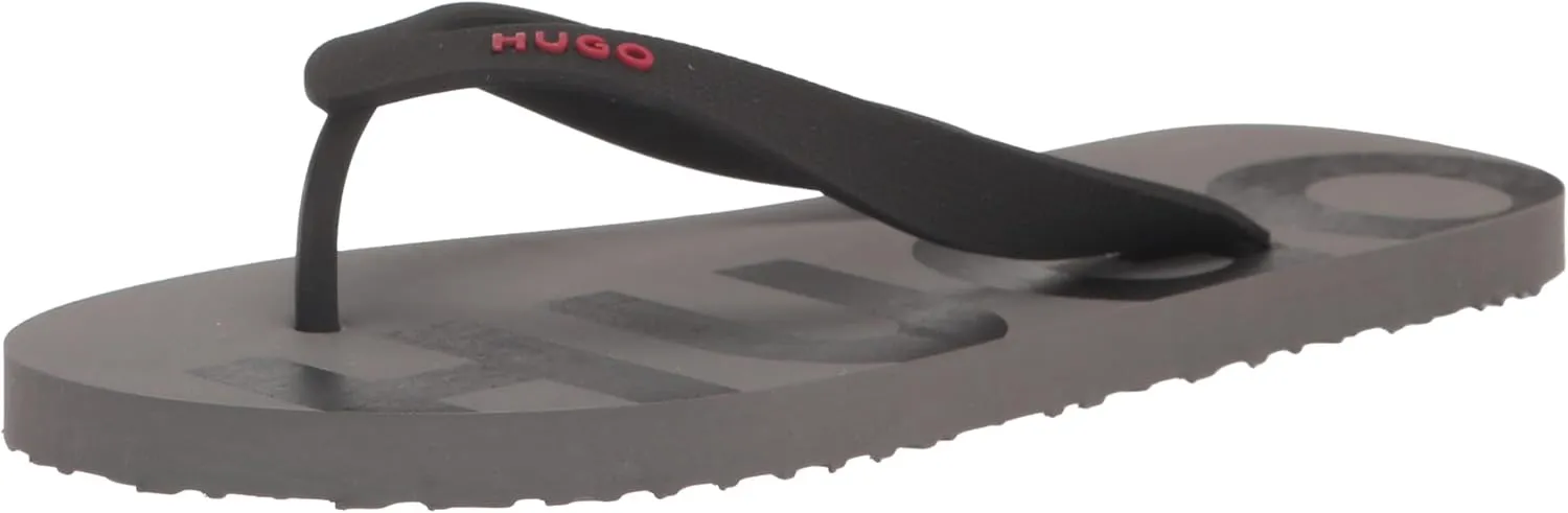 HUGO Men's Bold Logo Flip Flops
