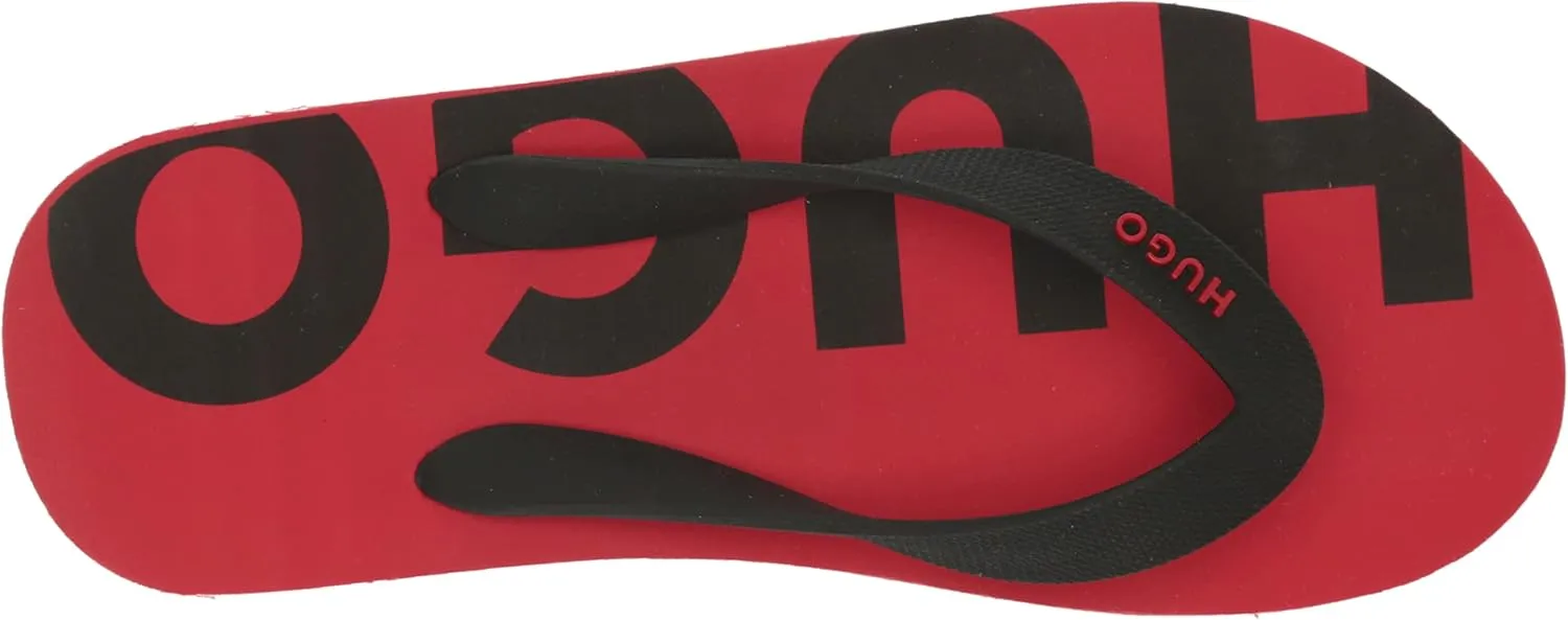 HUGO Men's Bold Logo Flip Flops