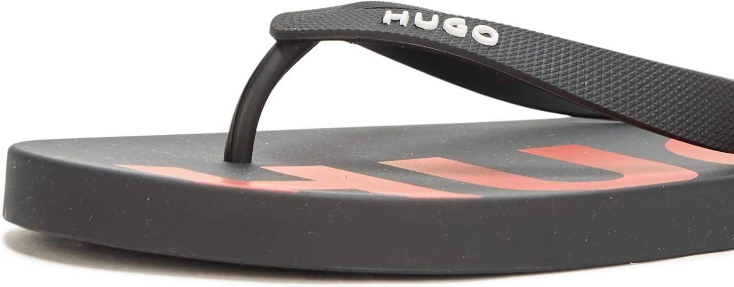 HUGO Men's Bold Logo Flip Flops