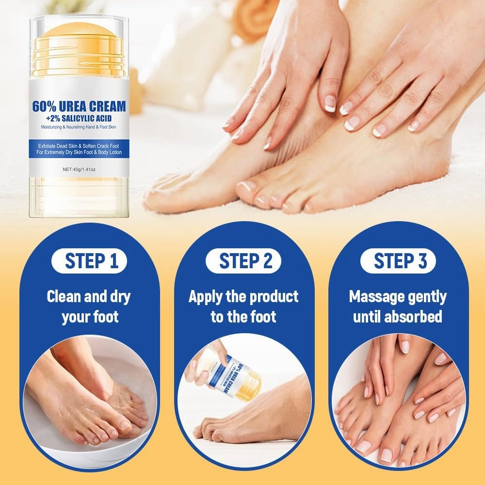 Hydrating and Anti-Cracking Foot Cream, 2025 Moisturising and Relieves Cracking and Dryness Foot Cream, Hand and Foot Repair Cream for Women & Men Callused, Feet, Knee, Elbow, Hand (White-3PCS, #01)