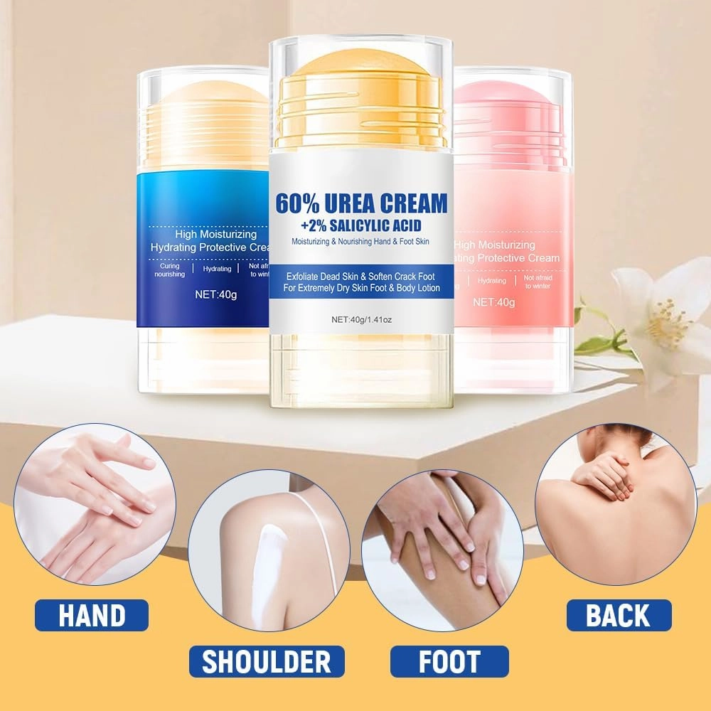 Hydrating and Anti-Cracking Foot Cream, 2025 Moisturising and Relieves Cracking and Dryness Foot Cream, Hand and Foot Repair Cream for Women & Men Callused, Feet, Knee, Elbow, Hand (White-3PCS, #01)