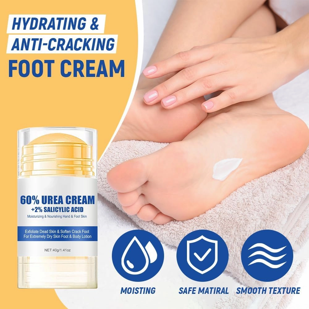 Hydrating and Anti-Cracking Foot Cream, 2025 Moisturising and Relieves Cracking and Dryness Foot Cream, Hand and Foot Repair Cream for Women & Men Callused, Feet, Knee, Elbow, Hand (White-3PCS, #01)