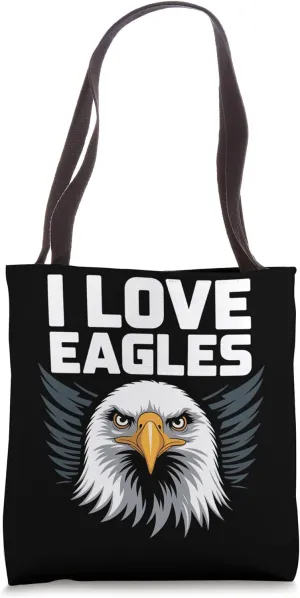 I Love Eagles Bold Statement Art Tote Bag