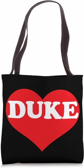 I Heart Duke, I Love Duke Custom Tote Bag
