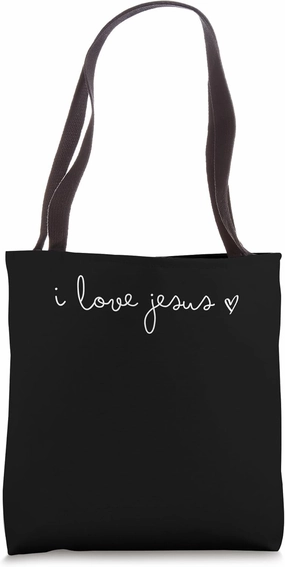 I Love Jesus Christian Faith Bold Declaration of Devotion Tote Bag