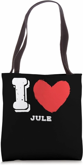 I Love Jule Bold Statement Girls Name Tote Bag