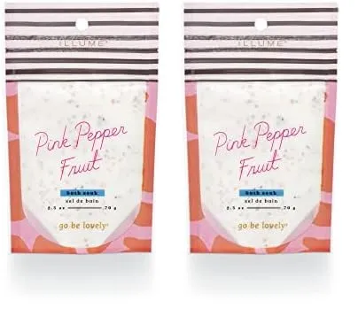 Illume Go Be Lovely Pink Pepper Fruit Bath Soak, 2" L x 2" W x 1" H (Pack of 2)