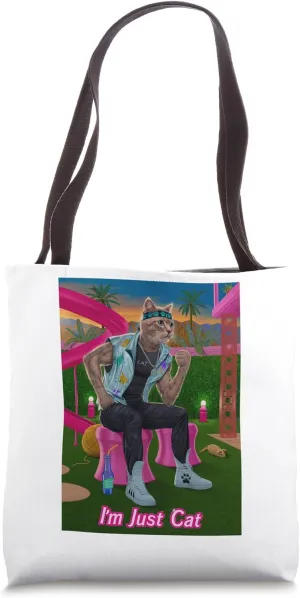 Im Just Cat Parody Barbs Boyfriend Pink Action Fashion Movie Tote Bag