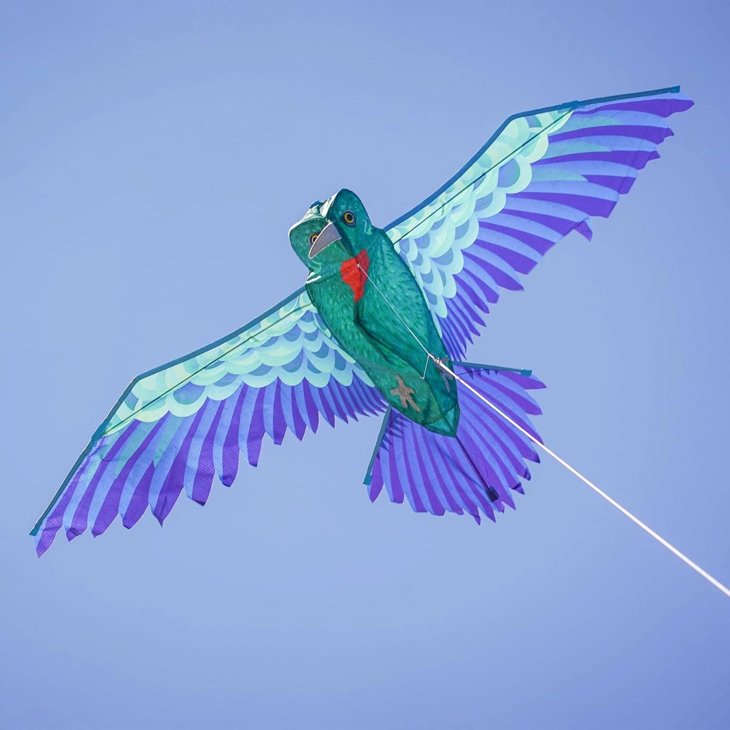 In the Breeze 3380 — 3D Hummingbird Kite — Colorful-Printed Bird Kite with Applique Details, Kite Line and Reusable Bag Included…