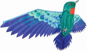 In the Breeze 3380 — 3D Hummingbird Kite — Colorful-Printed Bird Kite with Applique Details, Kite Line and Reusable Bag Included…