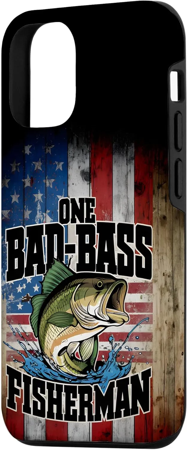 iPhone 15 Bold Bass & Flag Fishing Frenzy Case