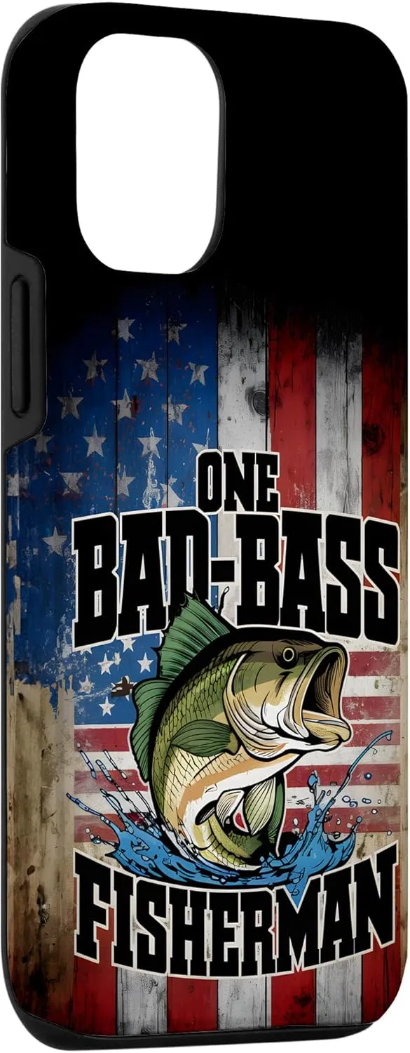 iPhone 15 Bold Bass & Flag Fishing Frenzy Case
