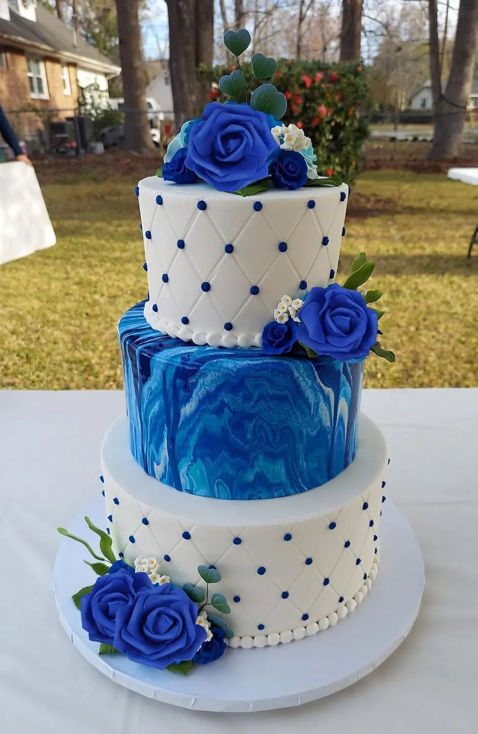 IPOPU Artificial Flowers Roses Heads, 100 Pcs Faux Flowers Real Looking Blue Foam Fake Roses for DIY Crafts Wedding Bouquets Arrangements Party Home Decorations (Royal Blue)