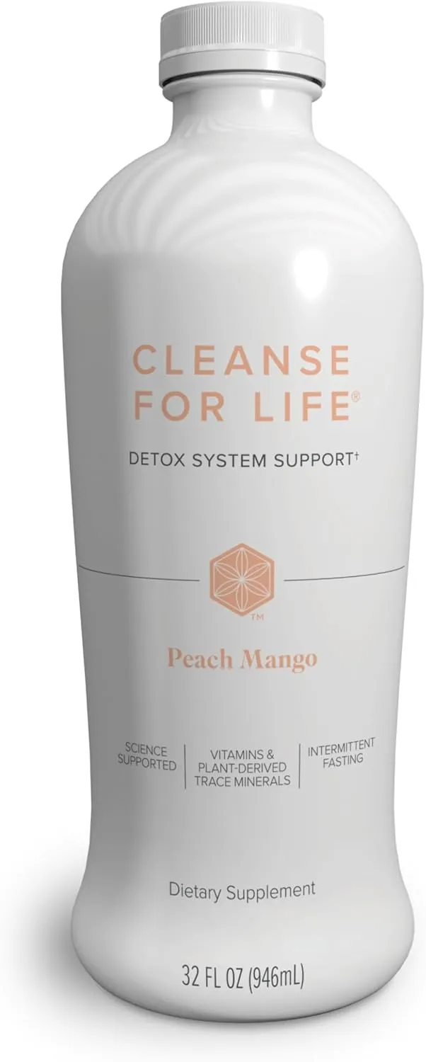 Isagenix Cleanse for Life - Detox System Support with Vitamins & Minerals - Support Healthy Metabolism with Antioxidant Supplement - Gluten & Soy Free Cleanse Drink - Peach Mango, 32 Oz