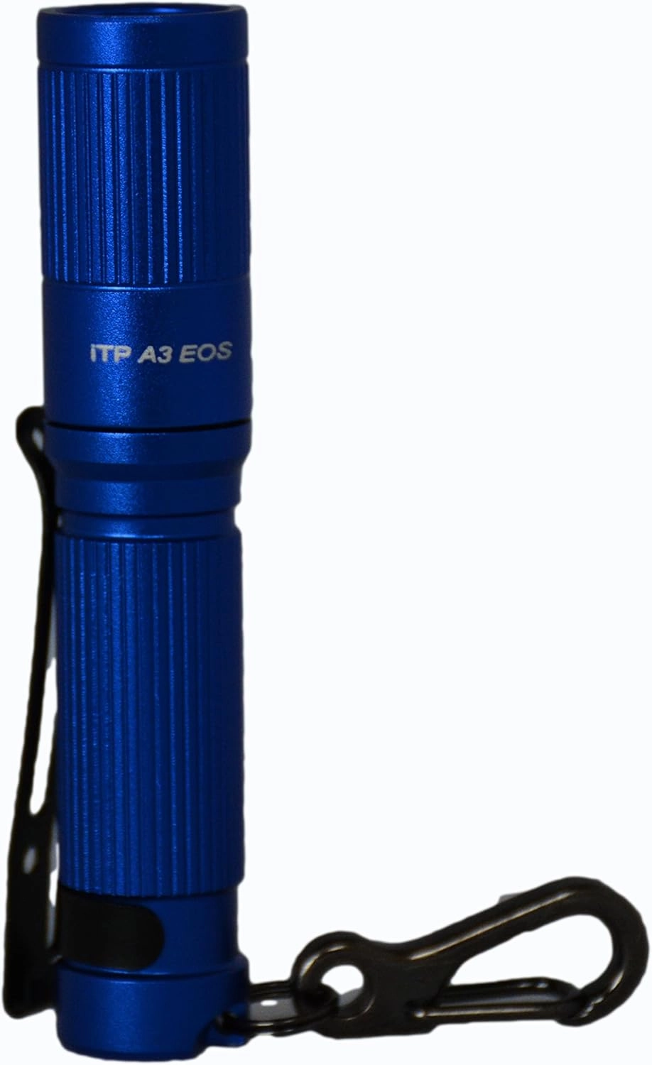 ITP A3 EOS CREE XP-G2 Keychain Flashlight - 150 Lumen with 3 Levels of Output (Low, Medium, High) - LED with Anti-Scratching Lens, 1xAAA Battery Compatible (Included) - Blue