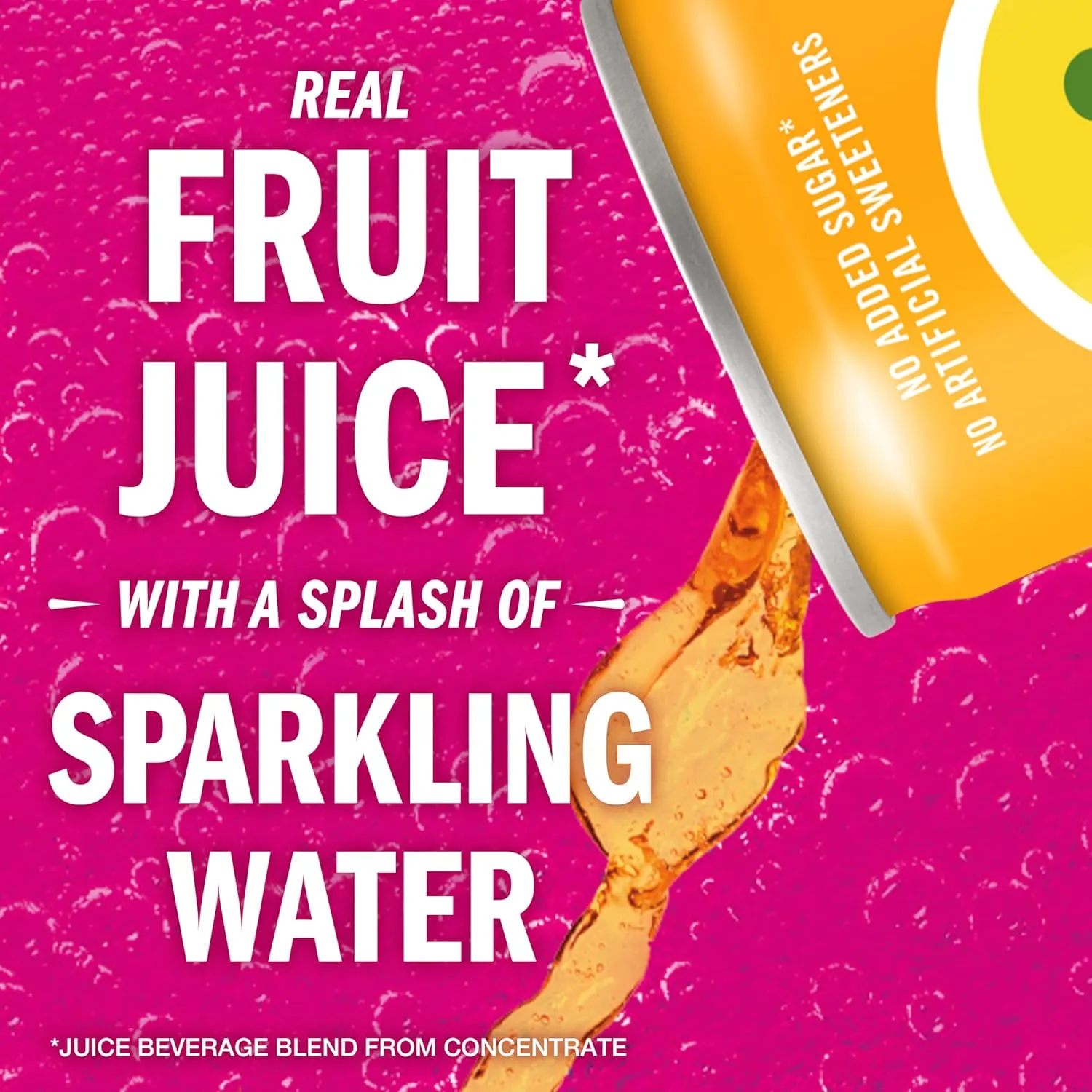 IZZE Sparkling Juice Beverage Blend, Pineapple, No Sugar Added, 8.4 FL OZ, 24 Cans