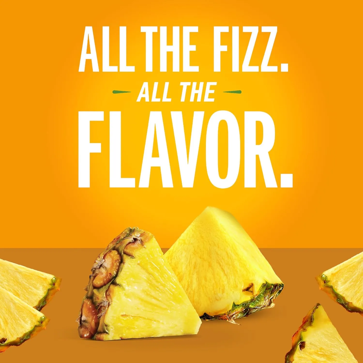IZZE Sparkling Juice Beverage Blend, Pineapple, No Sugar Added, 8.4 FL OZ, 24 Cans