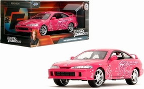 Jada Toys – Fast & Furious 1:24 Honda Integra (Suki’s Pink Design) – Die-Cast Model Car, Detailed Exterior, Authentic Movie Replica, Collectible Toy – Ages 8 , Pink