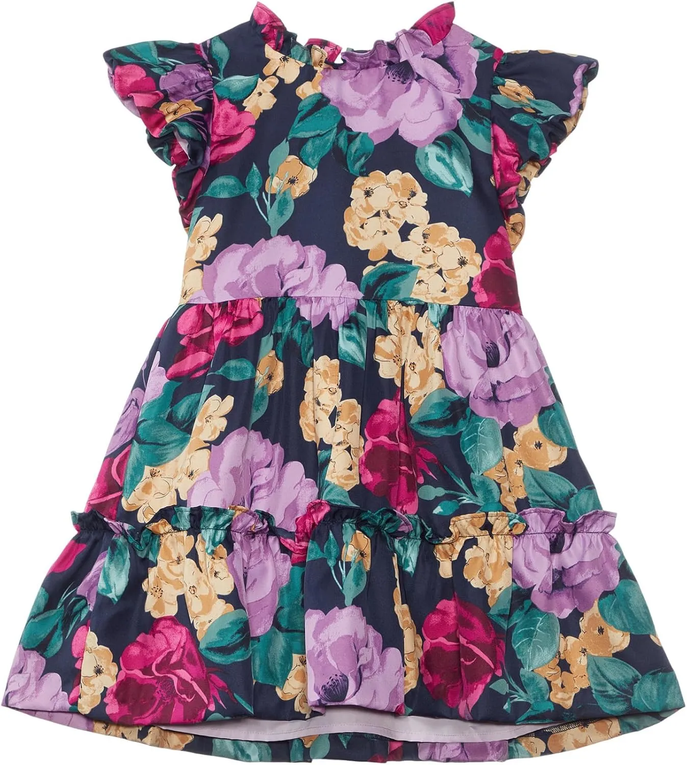 Janie and Jack Girls' Bold Floral Dress (Toddler/Little Big Kids)
