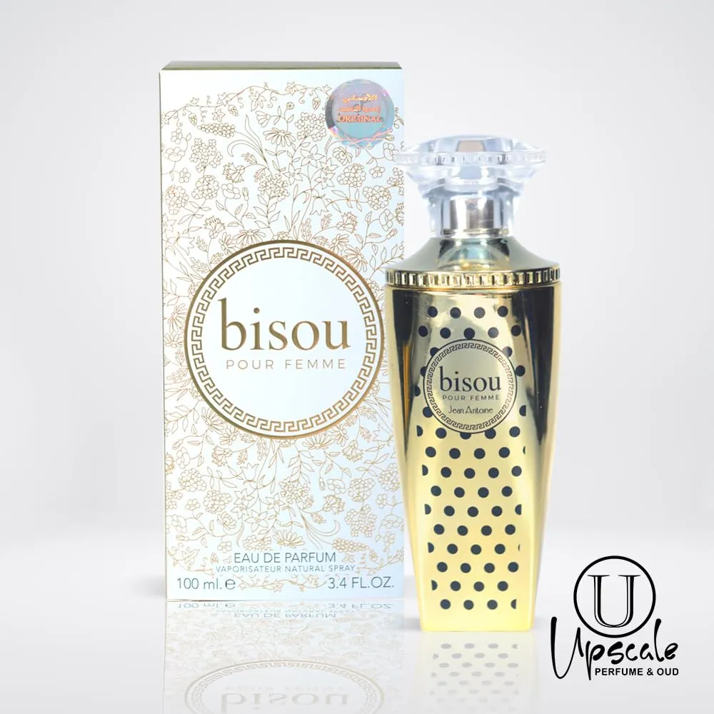 JEAN ANTOINE Eau De parfum BISOU بيسو - Sweet Smelling Spray - 100ML 3.4FL OZ of Long-Lasting Aroma - Luxurious Scent of Arabia for Women