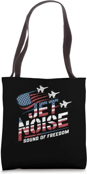 Jet Noise Sound of Freedom Fighter Jet Art Tote Bag