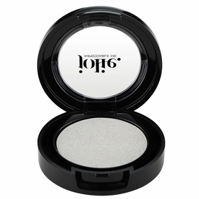 Jolie Cosmetics Powder Pressed Metallic Eyeshadow - Cruelty Free, Vegan, Smokey Eyes Platinum (Pearl Grey)