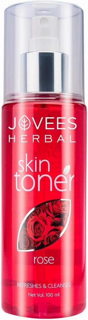 Jovees Herbal Rose Skin Toner for Refreshing Youthful Skin, Tightens Pores, Healthy Glow | Face Mist & Toner for Normal to Dry Skin | Paraben, Alcohol and Chemical Free 100ml