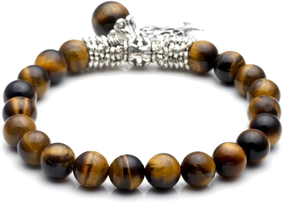 Jovivi 8MM Purple Amethyst Natural Gemstone Life Tree Lucky Charm Stretch Bracelet