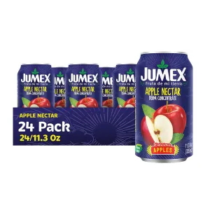 Jumex Apple Juice Nectar - Made with Fresh Fruit Puree & Apple Juice Concentrate for Fruit Smoothie Mix, Cocktail Mixers & Kids Drinks & Beverages - 11.3oz, 24 Pack Canned Drinks