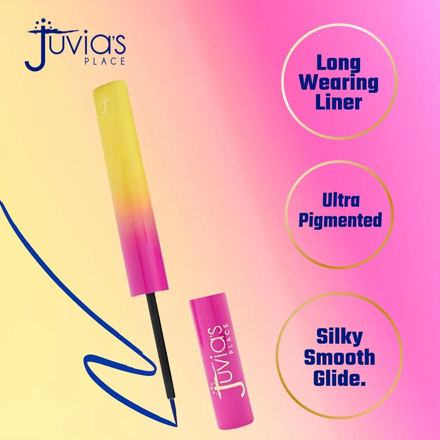 Juvia's Place Garden Of Juvia's Liquid Liner Cobalt Blue - Bright Cobalt Blue, Long-lasting, Intense Color Liquid Makeup, Cruelty-free, Smudge-proof Makeup