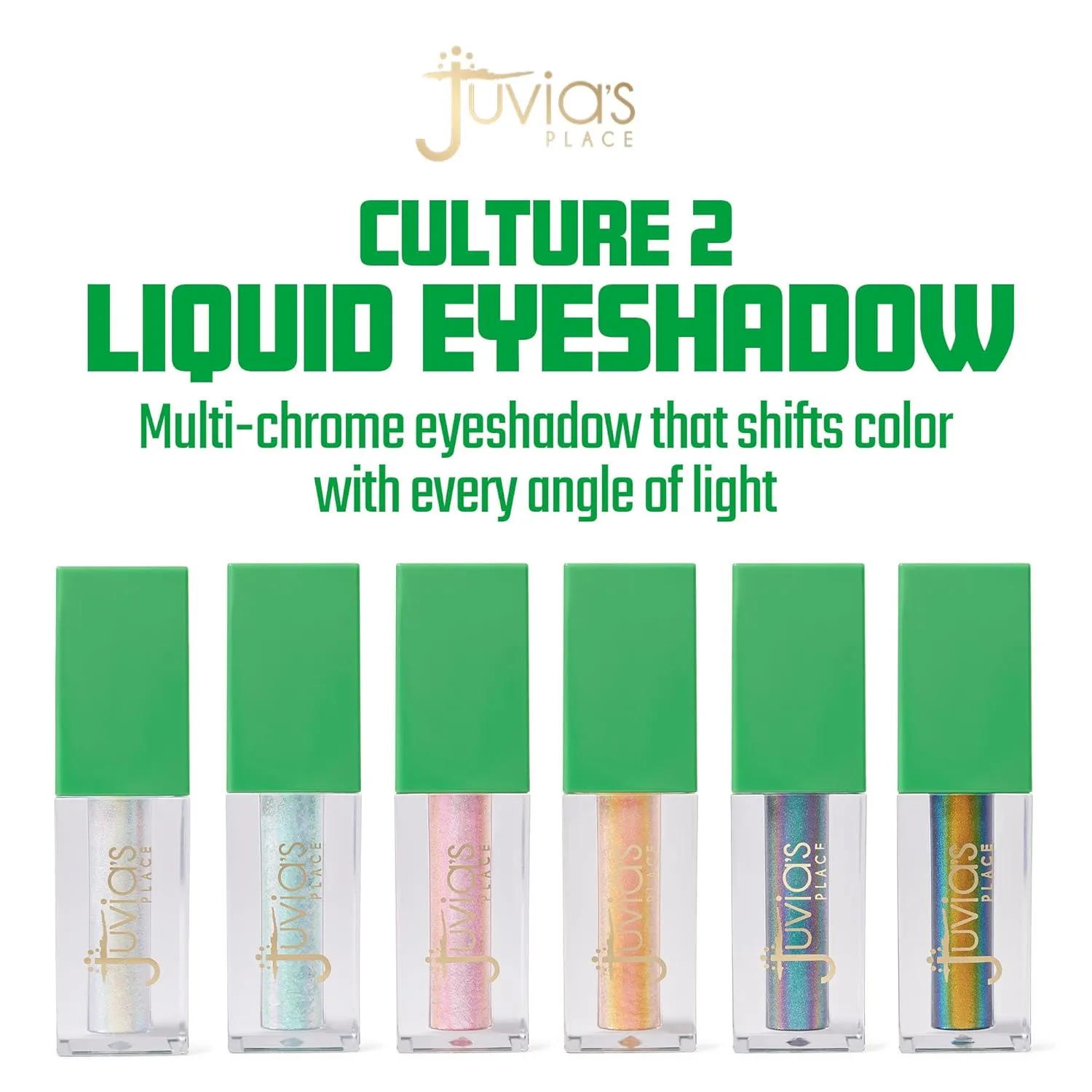 Juvia's Place Liquid Eyeshadow Culture 2 Yanga - Glitter, Multichrome, Metallic Eye Shimmer, Iridescent Sparkly Eyeshadow