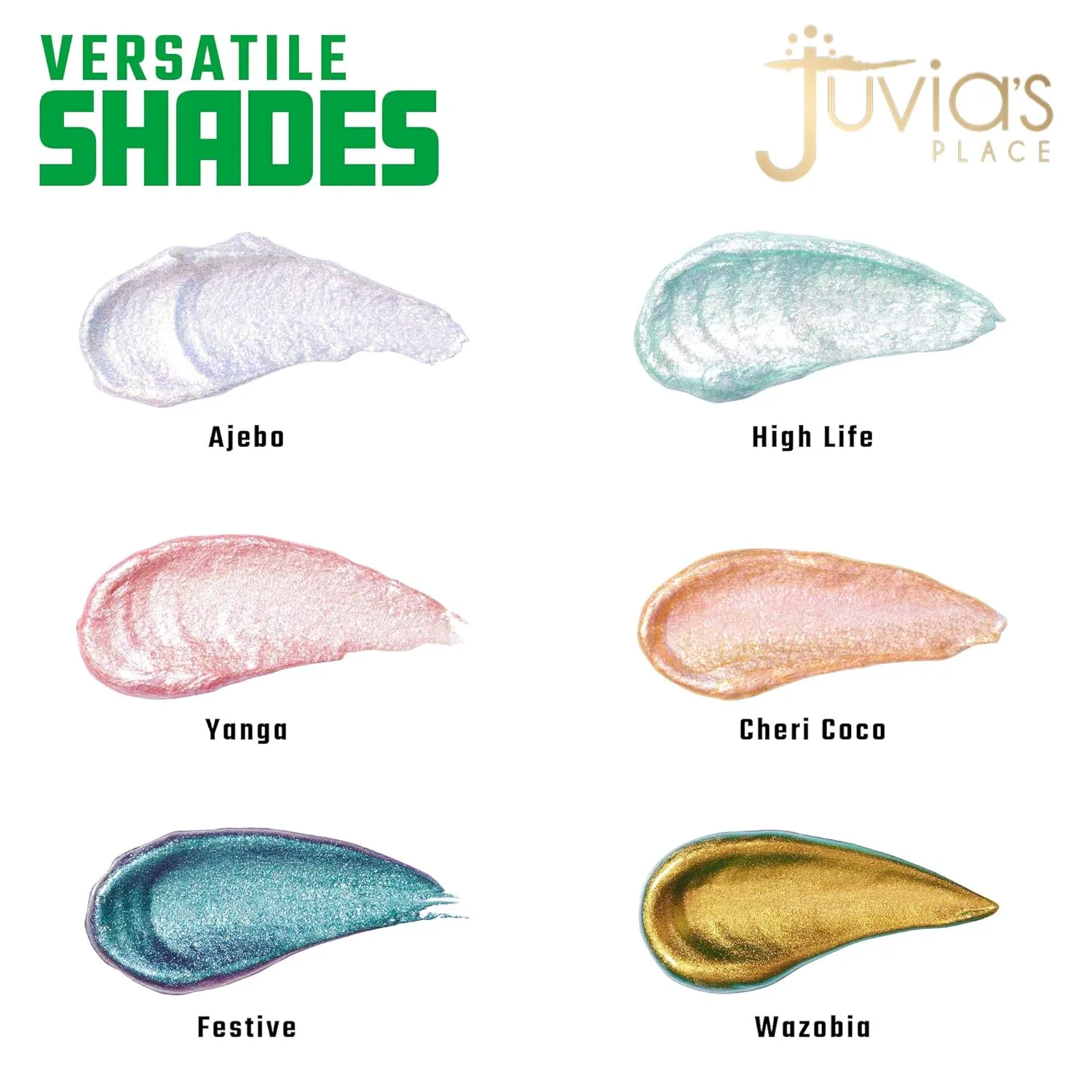 Juvia's Place Liquid Eyeshadow Culture 2 Yanga - Glitter, Multichrome, Metallic Eye Shimmer, Iridescent Sparkly Eyeshadow