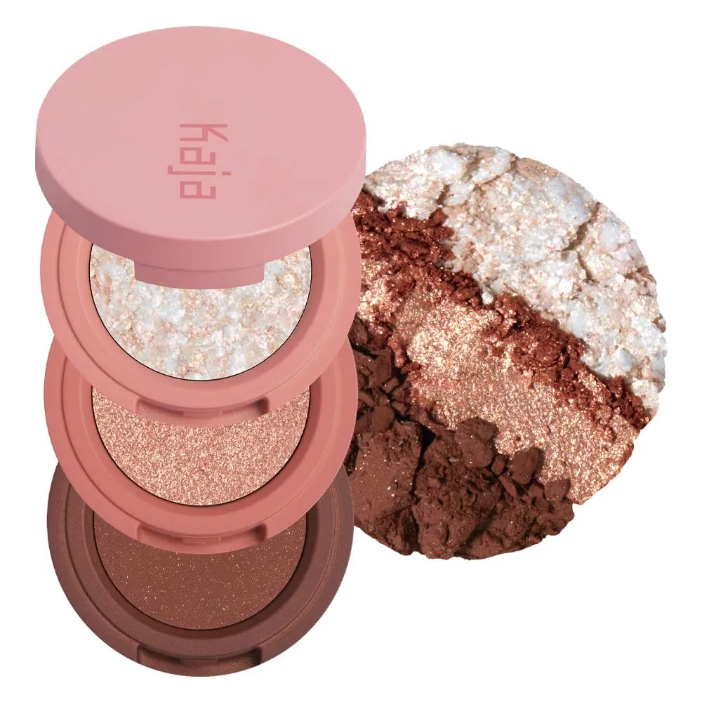 Kaja Beauty Bento Collection | Mosaic chrome   Shimmer   Matte | 18 Coral Sunrise - Coral Peach | 2019 Best of Beauty Award in Glitter-Pressed Category
