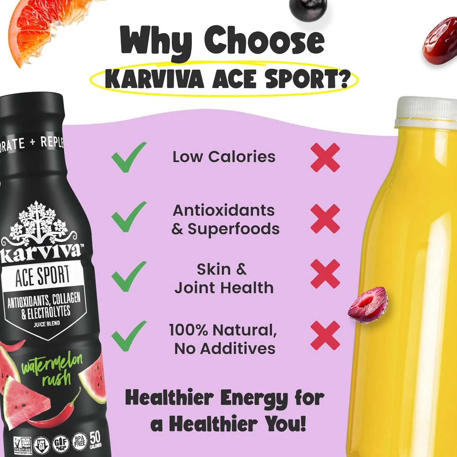 Karviva Organic Juice Cleanse & Skin Glowing Pack – Low-Sugar, Prebiotic Detox with Collagen Boost, Vitamins & Antioxidants – Ancient Remedies for Sugar Detox, Digestion, Skin & Joints Health (6 BPA-Free, Toxin-Free Bottles ,12 oz Each)