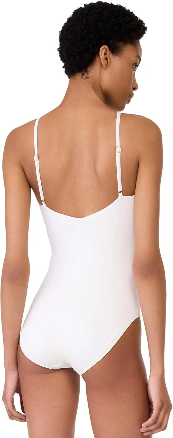 kate spade new york Women's Rosette Highneck One Piece Swimsuit
