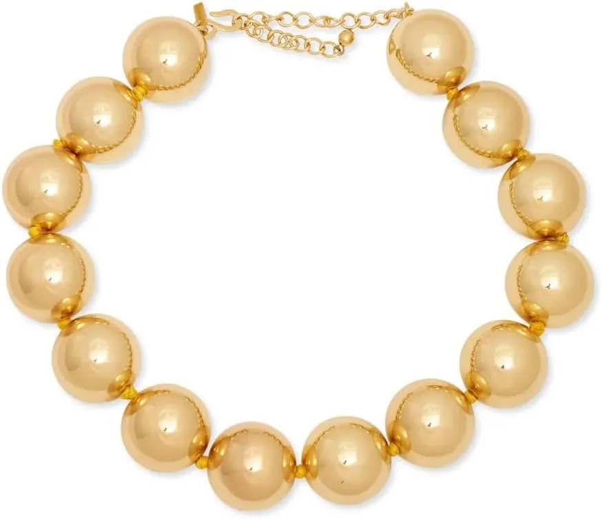 Kenneth Jay Lane Polished Gold Bead Necklaces