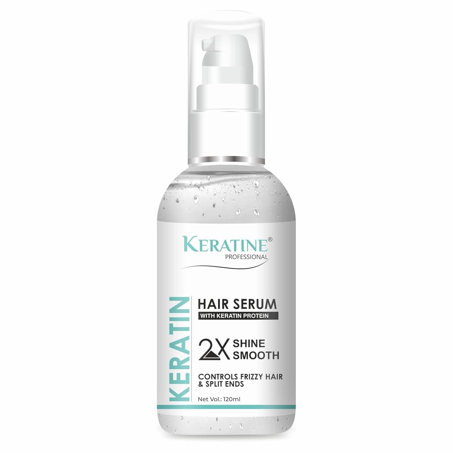 KER.ATINE PROFESSIONAL Shine Smooth Hair Serum 120 Ml | Anti Frizz Serum for Frizzy and Damaged Hair | Infused with Keratin Protein | All Hair Types